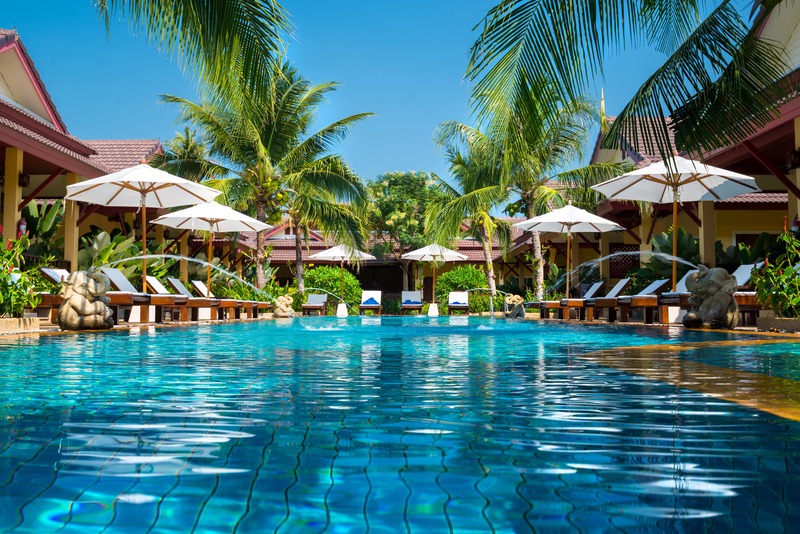 tropical luxury pool 
